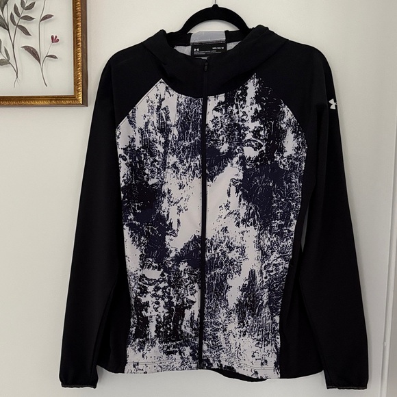 Under Armour Out Run the Storm Black and Gray Jacket M - Picture 2 of 8